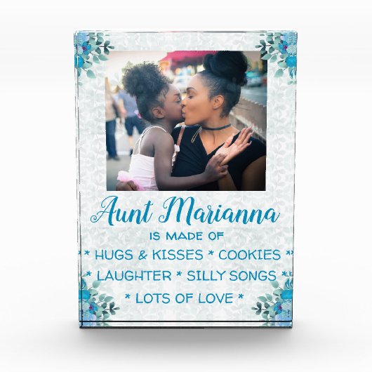 Bloc Photo Fleur "De quoi la tante est faite" (Devant)