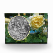 Bloc Photo Fleur de rose jaune Créez votre propre (Devant)