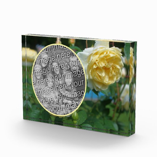 Bloc Photo Fleur de rose jaune Créez votre propre (Droite)