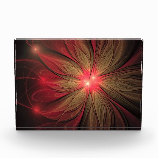 Bloc Photo Fleur fractale de fansy rouge (Devant)