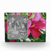 Bloc Photo Fleur Hibiscus Rouge Ajouter Votre Propre (Devant)