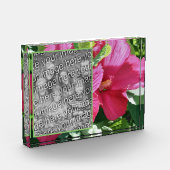 Bloc Photo Fleur Hibiscus Rouge Ajouter Votre Propre (Gauche)