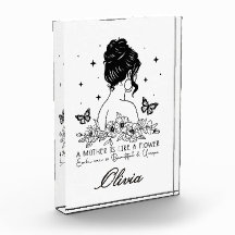 Fleur minimaliste moderne personnalisée pour la fê