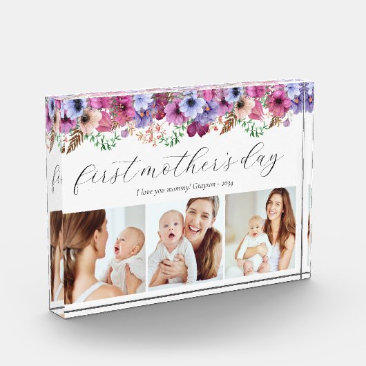 Bloc Photo Fleur Première Fête des Mères Trois (Gauche)