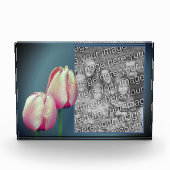 Bloc Photo Fleurs de tulipes roses Ajoutez-en votre propre (Devant)