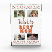 Bloc Photo Fleurs florales de la meilleure maman du monde (Devant)