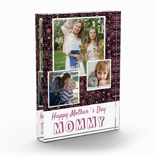 Bloc Photo Fleurs mignonnes Bonne fête des mères Garde 3 (Gauche)