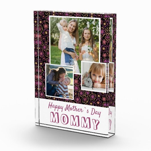 Bloc Photo Fleurs mignonnes Bonne fête des mères Garde 3 (Droite)