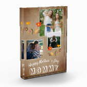 Bloc Photo Fleurs mignonnes Vieux Papier Joyeux Fête des Mère (Gauche)