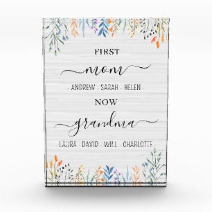 Bloc Photo Fleurs sauvages Blanc Bois mignonne Keepsaké pour