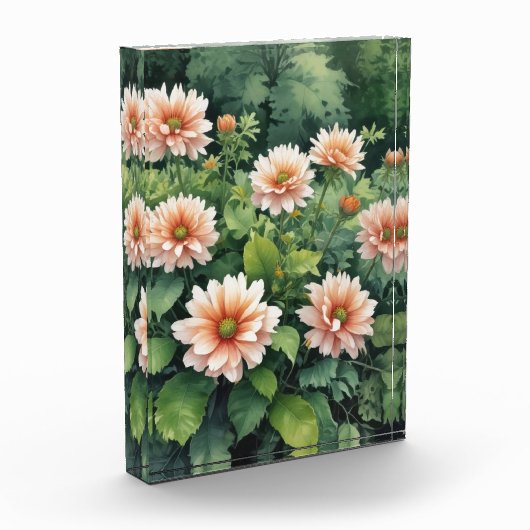 Bloc Photo Fleurs Verdure Elégante Aquarelle (Gauche)