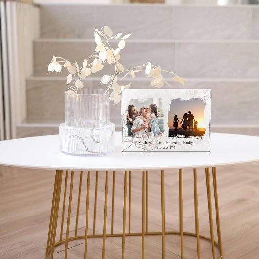 Bloc Photo Floral Abstract with Quote & Bible Verse Photo 