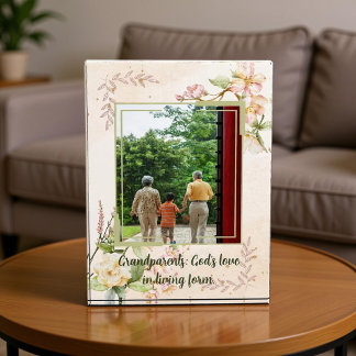 Bloc Photo Floral Vintage Design w/ Quote Custom Photo Block