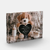 Bloc Photo Fluffy Puppy Baby boy et faire-part de grossesse (Gauche)