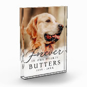 Bloc Photo Forever in our Hearts Pet Memorial Modern (Gauche)