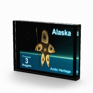 Bloc Photo Fractal Inuit Hunter - Alaska Postage