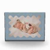 Bloc Photo Frame bleu ondulé Quirky Wavy (Devant)