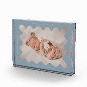 Bloc Photo Frame bleu ondulé Quirky Wavy (Droite)