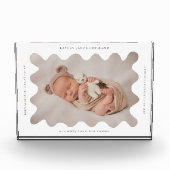 Bloc Photo Frame Wavy Quirky Nouveau-né Keepsaké (Devant)