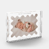 Bloc Photo Frame Wavy Quirky Nouveau-né Keepsaké (Gauche)