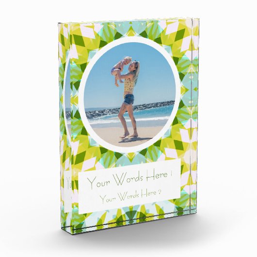 Bloc Photo Fresque Vert Bleu Joyeux Fête des Mères Meilleur C (Gauche)