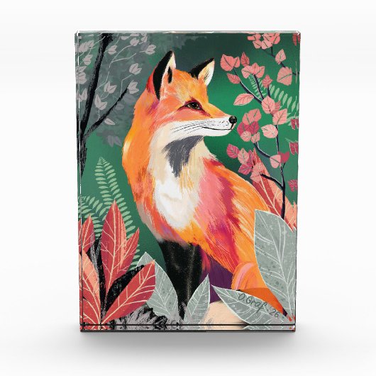 Bloc Photo Fuchs Zauberwald Hand-Painted Nature Illustrations (Devant)