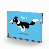Bloc Photo Funny Border Collie chien en course dessin animé (Droite)