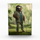 Bloc Photo Funny Sloth Golf Player, (Devant)