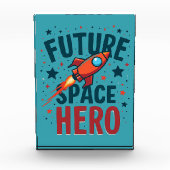 Bloc Photo Future Space Hero Retro Rockship Design (Devant)