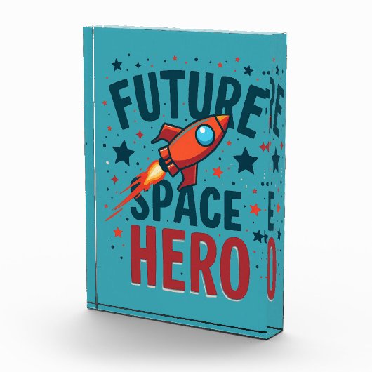 Bloc Photo Future Space Hero Retro Rockship Design (Droite)
