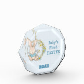 Bloc Photo Garçon premier lapin de Pâques sur le coupage de f (Gauche)