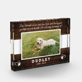 Bloc Photo Garde-mémoire personnalisée pour animaux de compag (Gauche)