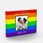 Bloc Photo Gay pride arc-en-ciel Couple Mariage photo (Gauche)