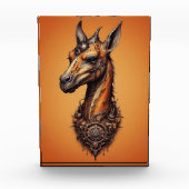Bloc Photo Giraffe de Steampunk orange, (Devant)