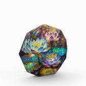 Bloc Photo Glowing Lotus Flowers Trio (Gauche)