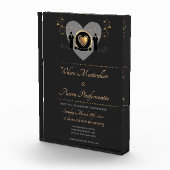 Bloc Photo Gold Heart Male Wedding Inviter Keepsaké (Droite)