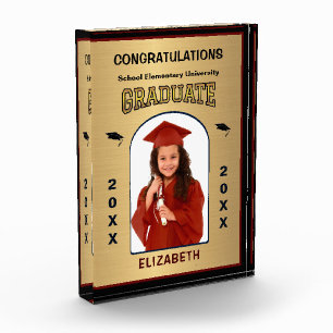 Bloc Photo Grad Graduate Graduate Graduate Gold Custom