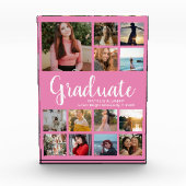 Bloc Photo Graduate Collage Graduation Pink Photo Block (Devant)