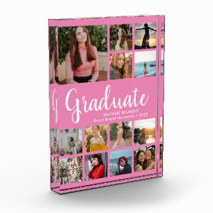 Bloc Photo Graduate Collage Graduation Pink Photo Block