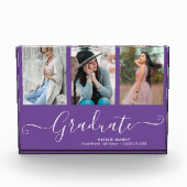 Bloc Photo Graduate Collage Graduation Purple Photo Block (Devant)