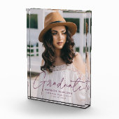 Bloc Photo Graduate moderne Purple Script Graduation (Droite)