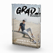 Bloc Photo Graduation de script de pinceau noir moderne (Droite)