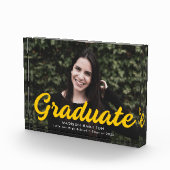 Bloc Photo Graduation de script jaune gras (Droite)