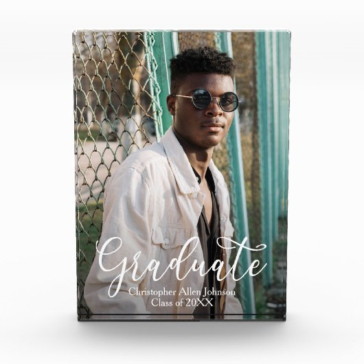 Bloc Photo Graduation de script moderne (Devant)