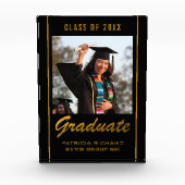 Bloc Photo Graduation Noire Et Or 2023 Garder (Devant)