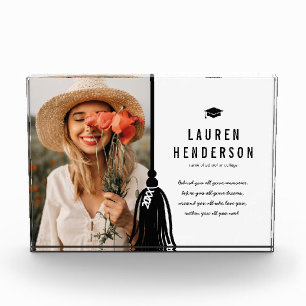Bloc Photo Graduation photo personnalisée de Black Tassel
