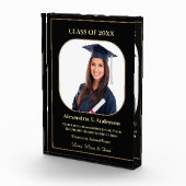 Bloc Photo Graduation School Gold Modern Award sur mesure (Droite)