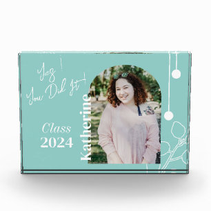 Bloc Photo Graduation Simple Foliage Photo Aqua