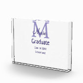 Bloc Photo Gradué ajouter nom monogramme violet simple m mini (Droite)