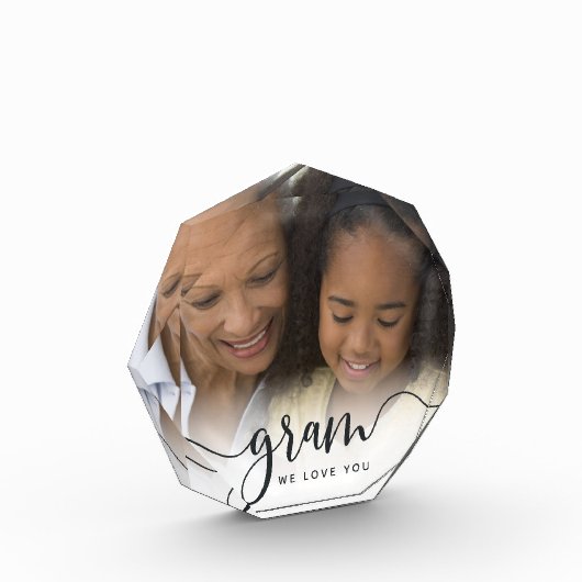 Bloc Photo Gram We Love You | Superposition de script de gran (Gauche)